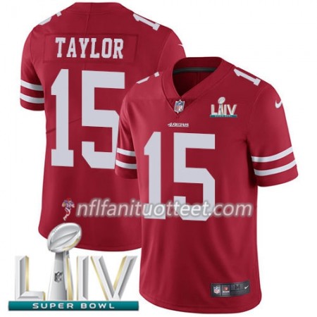 Miesten San Francisco 49ers NFL Pelipaita Trent Taylor 15 Nike Punainen 2020 Super Bowl LIV